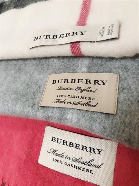 authentic Burberry labels